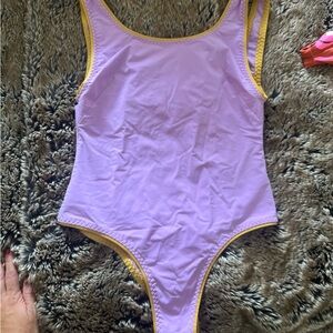 The Seea Purple and Yellow One-Piece Swimsuit